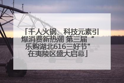 千人火锅、科技元素引爆消费新热潮 第三届“乐购湖北616三好节”在夷陵区盛大启幕