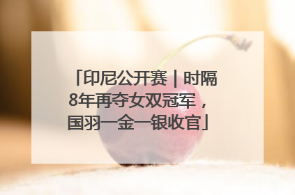 印尼公开赛｜时隔8年再夺女双冠军，国羽一金一银收官
