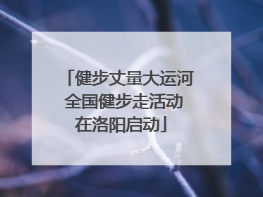 健步丈量大运河 全国健步走活动在洛阳启动
