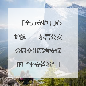 全力守护 用心护航——东营公安分局交出高考安保的“平安答卷”