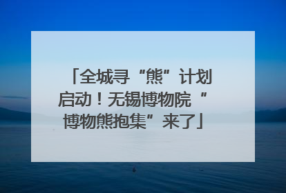 全城寻“熊”计划启动！无锡博物院“博物熊抱集”来了
