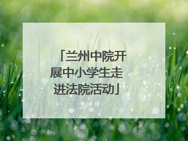 兰州中院开展中小学生走进法院活动