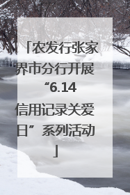 农发行张家界市分行开展“6.14 信用记录关爱日”系列活动