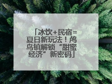 冰饮+民宿=夏日新玩法！鸬鸟镇解锁“甜蜜经济”新密码