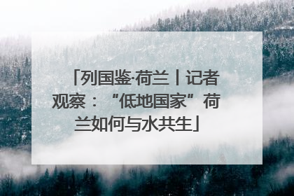 列国鉴·荷兰丨记者观察：“低地国家”荷兰如何与水共生