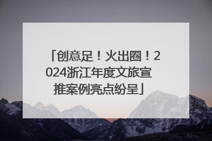 创意足！火出圈！2024浙江年度文旅宣推案例亮点纷呈