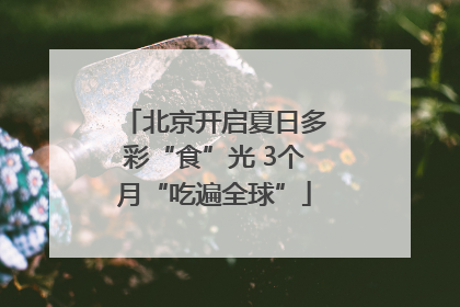 北京开启夏日多彩“食”光 3个月“吃遍全球”