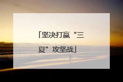 坚决打赢“三夏”攻坚战