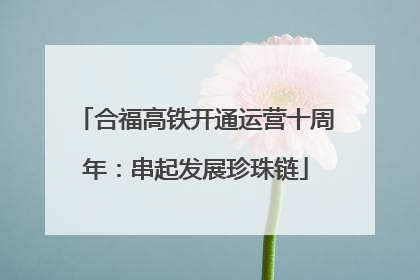 合福高铁开通运营十周年：串起发展珍珠链