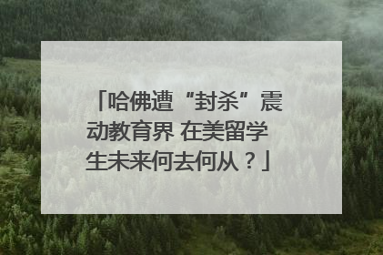 哈佛遭“封杀”震动教育界 在美留学生未来何去何从？