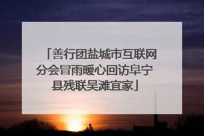 善行团盐城市互联网分会冒雨暖心回访阜宁县残联吴滩宜家