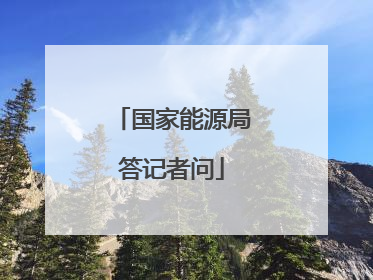 国家能源局答记者问