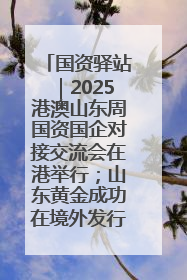国资驿站｜2025港澳山东周国资国企对接交流会在港举行；山东黄金成功在境外发行3亿美元绿色债券