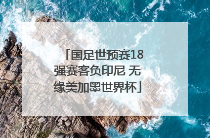 国足世预赛18强赛客负印尼 无缘美加墨世界杯