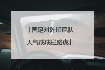 国足对阵印尼队 天气或成拦路虎