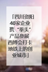四川资阳40家企业携“拳头”产品参展 西博会打卡地铁上的创业城市
