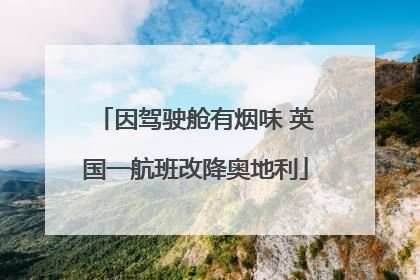 因驾驶舱有烟味 英国一航班改降奥地利