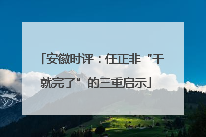 安徽时评：任正非“干就完了”的三重启示