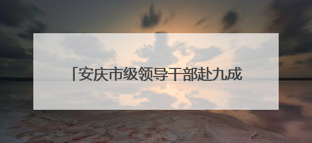 安庆市级领导干部赴九成监狱开展警示教育活动
