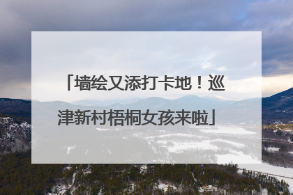 墙绘又添打卡地！巡津新村梧桐女孩来啦