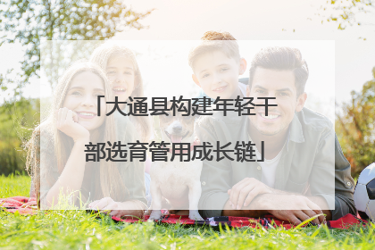 大通县构建年轻干部选育管用成长链