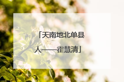 天南地北单县人——霍慧清