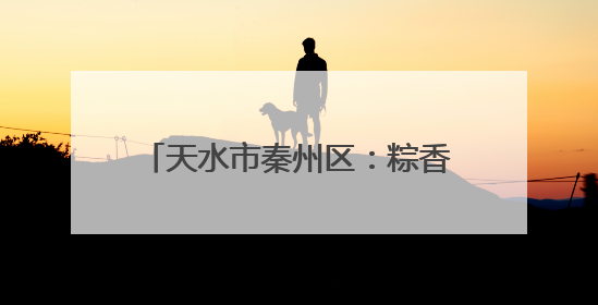 天水市秦州区：粽香飘 “艾”意浓 端午经济“热”起来