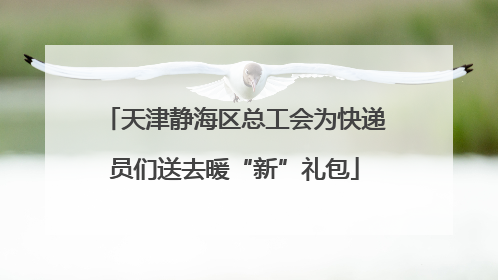 天津静海区总工会为快递员们送去暖“新”礼包