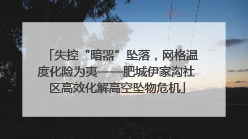 失控“暗器”坠落，网格温度化险为夷——肥城伊家沟社区高效化解高空坠物危机