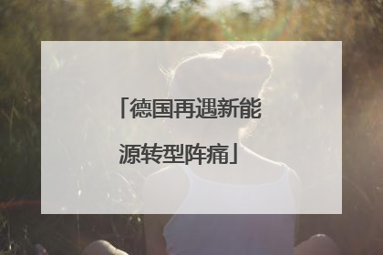 德国再遇新能源转型阵痛