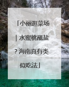 小丽逛菜场｜水蜜桃蘸盐？海南真有类似吃法