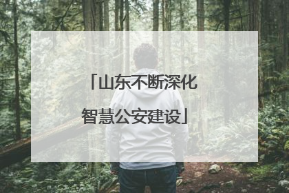 山东不断深化智慧公安建设