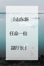 山东新任命一位副厅长