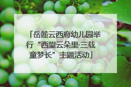 岳麓云西府幼儿园举行“西望云朵里·三载童梦长”主题活动