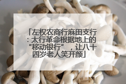 左权农商行麻田支行：太行革命根据地上的“移动银行”，让八十四岁老人笑开颜