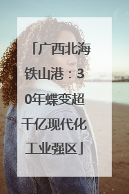 广西北海铁山港：30年蝶变超千亿现代化工业强区