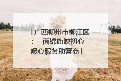广西柳州市柳江区：一面锦旗映初心 暖心服务助营商