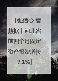 强信心 看数据丨河北省前四个月固定资产投资增长7.1%