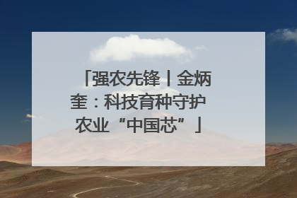 强农先锋丨金炳奎：科技育种守护农业“中国芯”