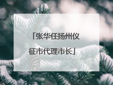 张华任扬州仪征市代理市长