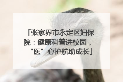 张家界市永定区妇保院：健康科普进校园，“医”心护航助成长