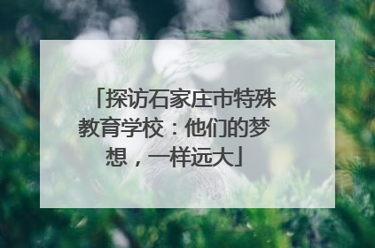 探访石家庄市特殊教育学校：他们的梦想，一样远大