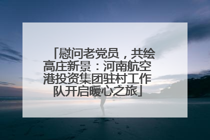 慰问老党员，共绘高庄新景：河南航空港投资集团驻村工作队开启暖心之旅