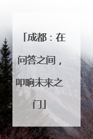 成都：在问答之间，叩响未来之门