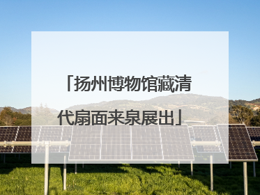 扬州博物馆藏清代扇面来泉展出