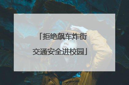 拒绝飙车炸街 交通安全进校园