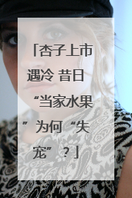 杏子上市遇冷 昔日“当家水果”为何“失宠”？