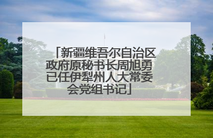 新疆维吾尔自治区政府原秘书长周旭勇已任伊犁州人大常委会党组书记