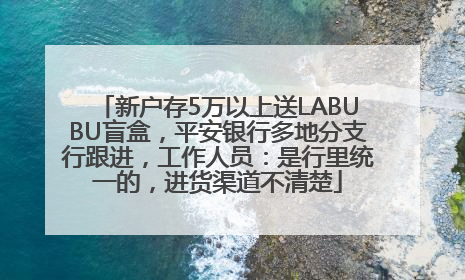 新户存5万以上送LABUBU盲盒，平安银行多地分支行跟进，工作人员：是行里统一的，进货渠道不清楚