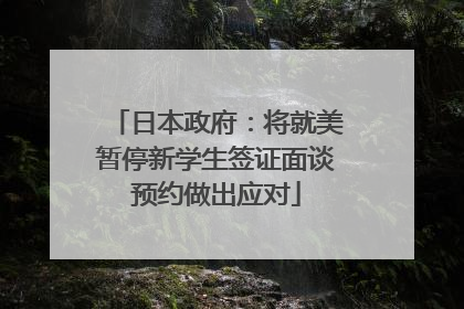 日本政府：将就美暂停新学生签证面谈预约做出应对